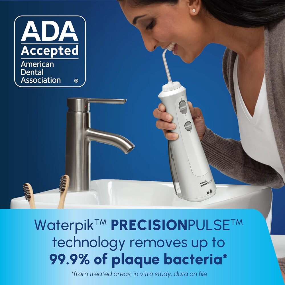 New Waterpik Cordless Pearl Rechargeable Portable Water Flosser for Teeth, Gums - Picture 8 of 9